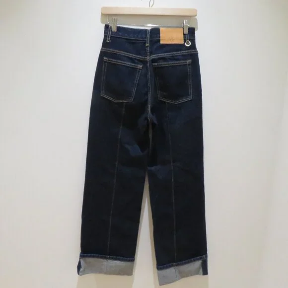 ULLA JOHNSON Genevieve Wide Leg Jeans in Tigris Dark Denim Size 26 Quiet Luxury - Picture 10 of 15